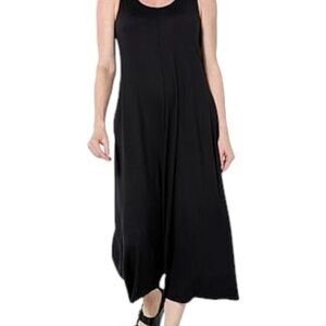 Chic Black Sleeveless Jumpsuit